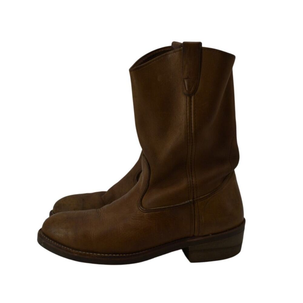 Double H Mens Size 9.5 Cowboy Western Boots Leather Brown